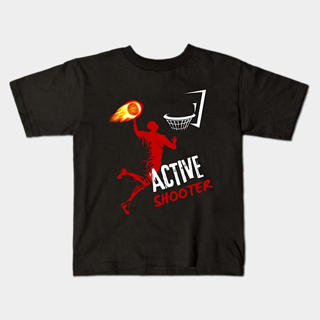 Active Shooter Kids T-Shirt by StupidAssClothes